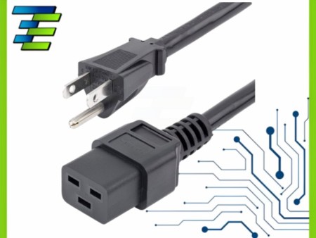 Cable de alimentación C19 power cord whatsminer enchufe EE. UU. 3 pines 1,5 m 3x2,8 mm